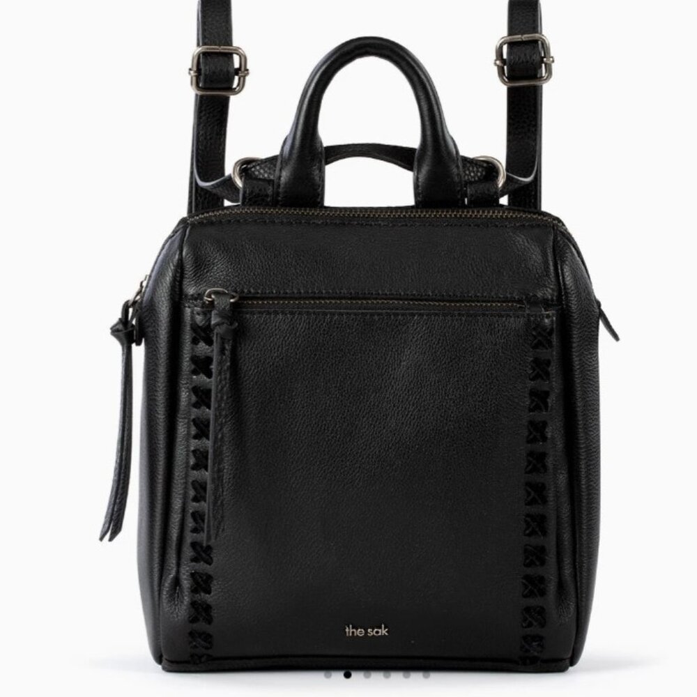 The Sak Loyola Mini Convertible Genuine Leather Backpack Purse, Black, $30